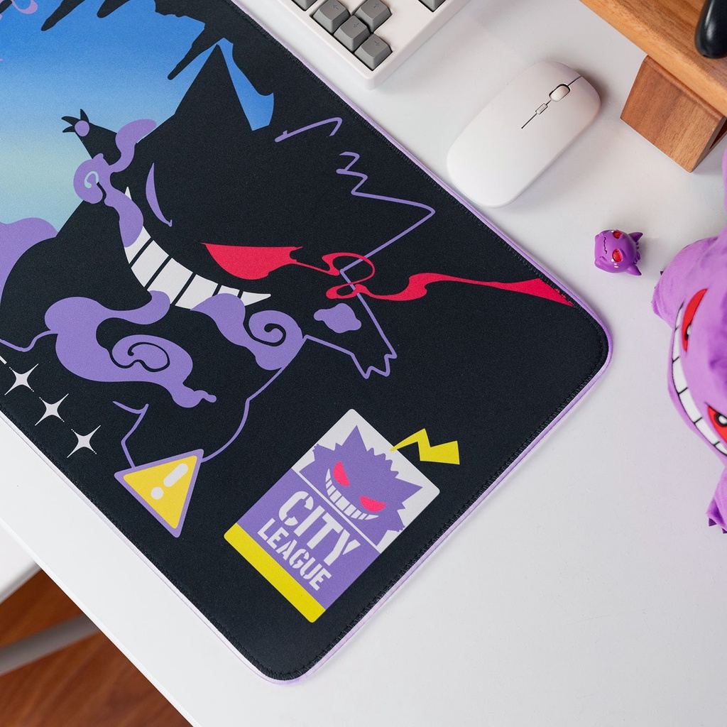 Geekshare Gengar Mouse Pad Gaming Ukuran Besar Dengan Lampu LED