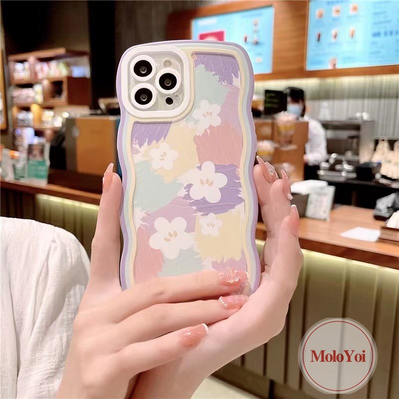 Casing Soft Case TPU Motif Lukisan Cat Minyak Bunga Untuk IPhone 7 / 8 + / XR / 11 / 14 / 12 / 13pro MAX / 6 / 6s / 14Plus / X / XS MAX / SE 2020