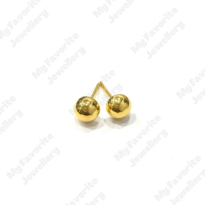 Giwang Bulat dan Hati Polos Emas Asli Kadar 700 dan 875