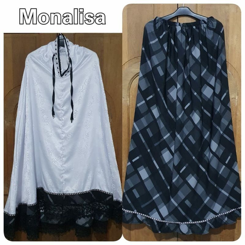 Mukena Santri / Mukena Mutiara Monalisa Renda Hitam Terbaru