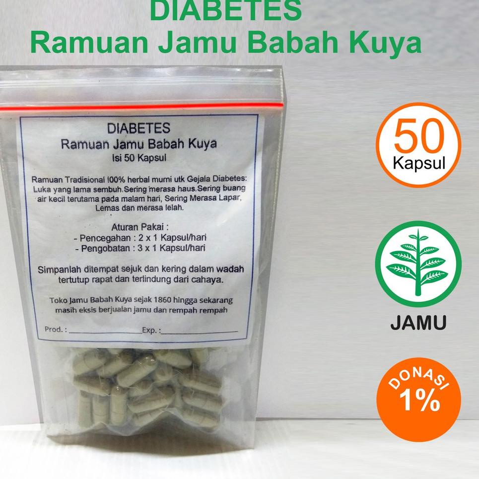 

Star 10.10 DIABETES 50 Kapsul Jamu Babah Kuya Ramuan Herbal Kencing Manis Penurun Gula Darah murah