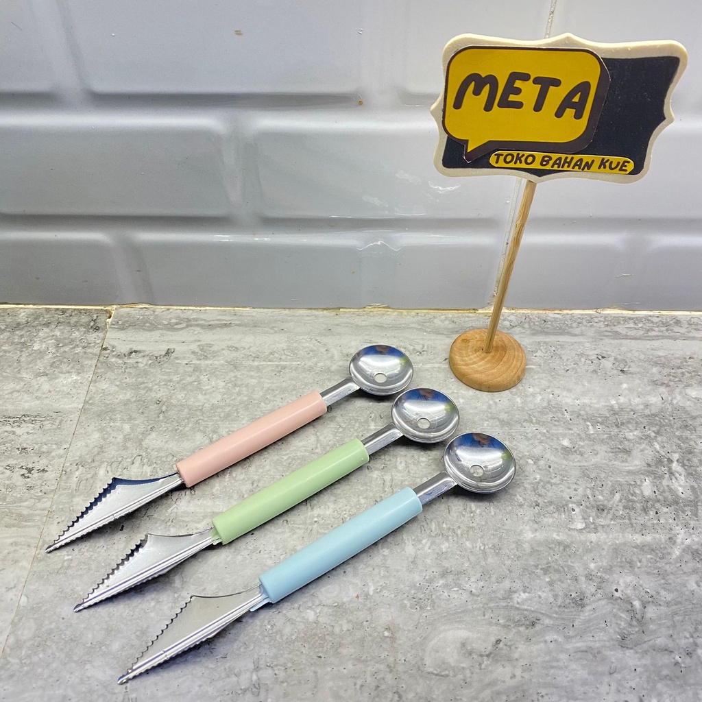 PISAU ES BUAH / SENDOK UKIR BUAH / SENDOK KERUKAN BUAH / SENDOK ES KOKTAIL / PISAU BUAH / PISAU UKIR