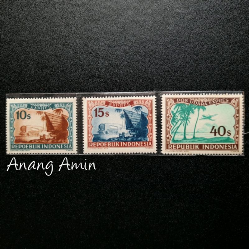 

LOT.F86 PRANGKO INDONESIA W-3 W-4 3V EXPRES POS UDARA EXPRES 1947
