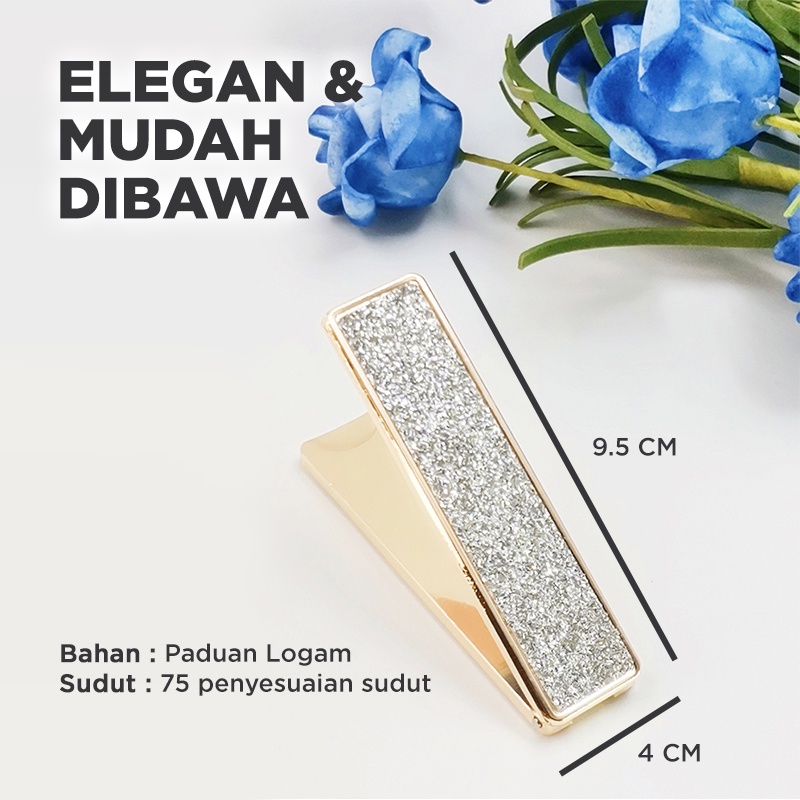 terbaru braket ponsel logam/ braket desktop metal alloy  / desain tidak terlihat braket / cocok untuk semua ponsel/mulia dan elegan