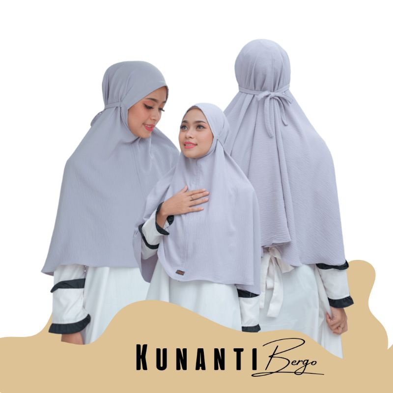 bergo kunanti jilbab daily bahan cringkle