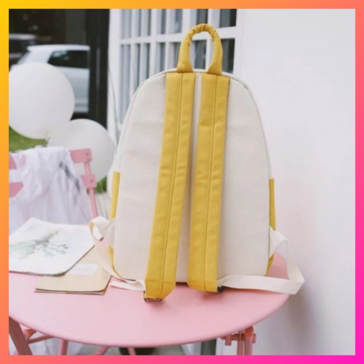 Tas anak anak perempuan ransel sekolah karakter kartun lucu BT21 pink merah kuning