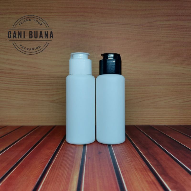 BOTOL FLIPTOP 60ML HDPE PUTIH JAMUR