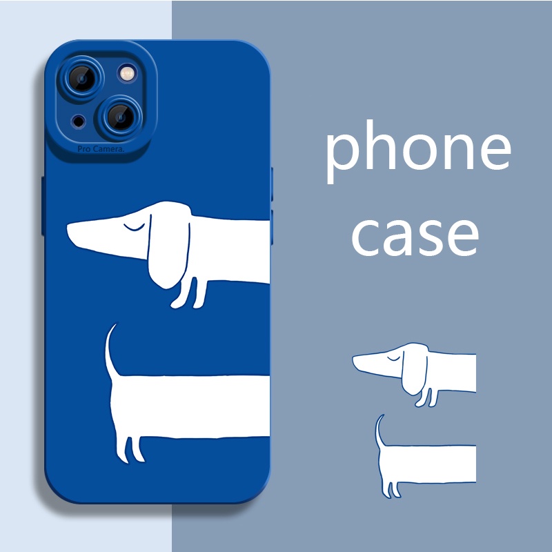 Casing Soft Case TPU Silikon Motif Anjing Untuk IPhone 14 13 12 11 Pro XR X XS Max Plus