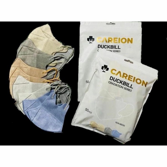 

MASKER DUCKBILL CAREION GRADASI GREY 5PLY 50PCS