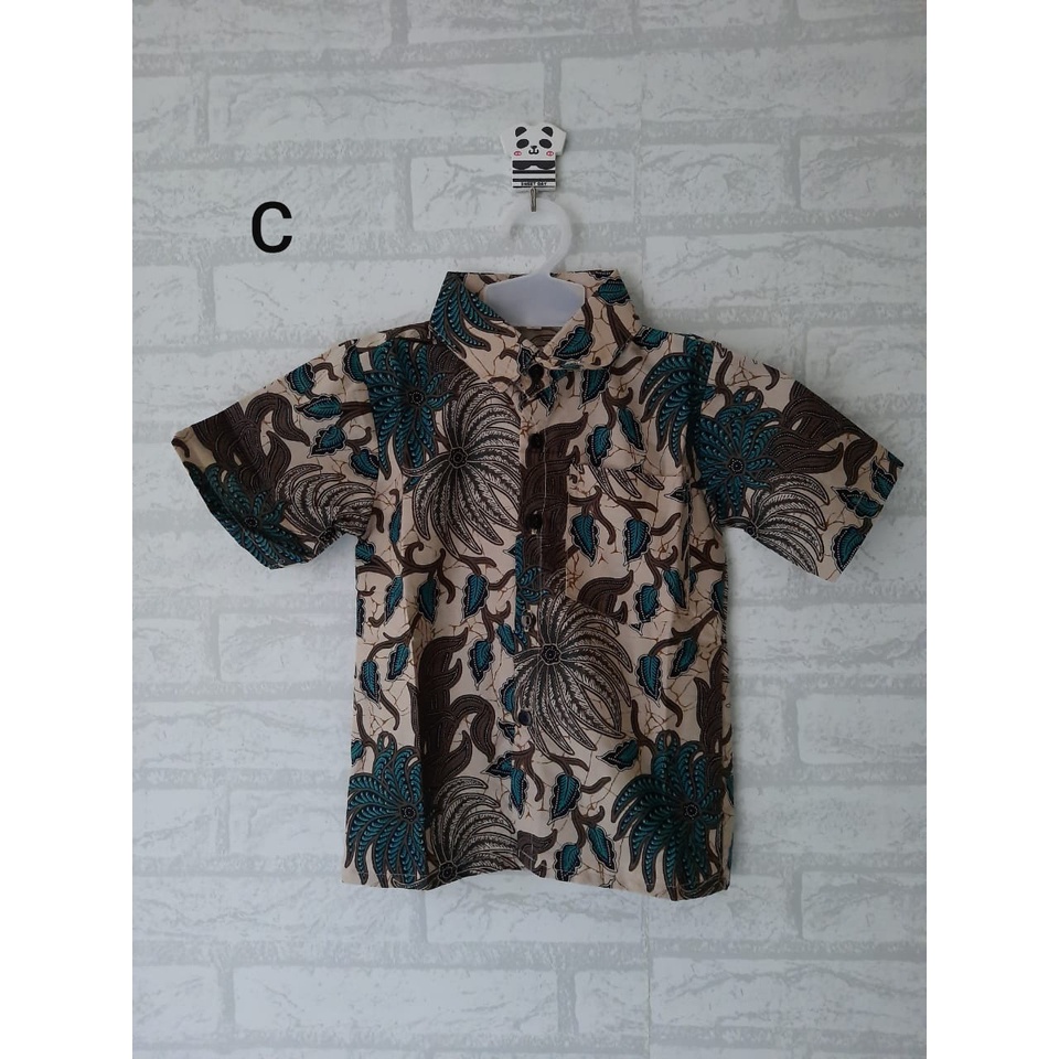 kemeja atau hem batik anak modern size 6