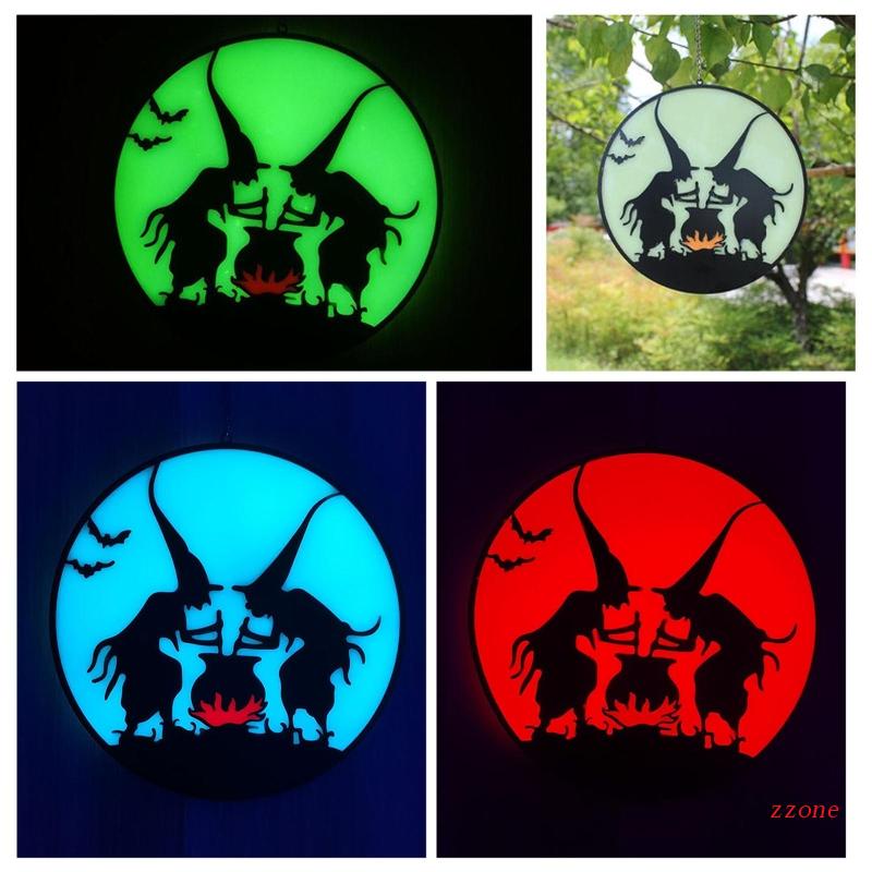 Liontin Kaca Luminous Desain Penyihir Untuk Dekorasi Pesta Halloween