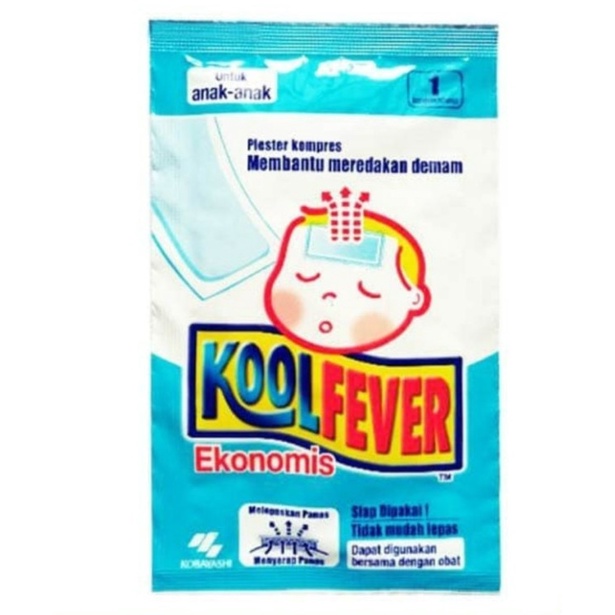 Willsen ByeBye  BYE BYE FEVER  / Kool Fever KOOLFEVER Plester Demam Bayi / Anak / Dewasa - SATUAN / 1 lembar