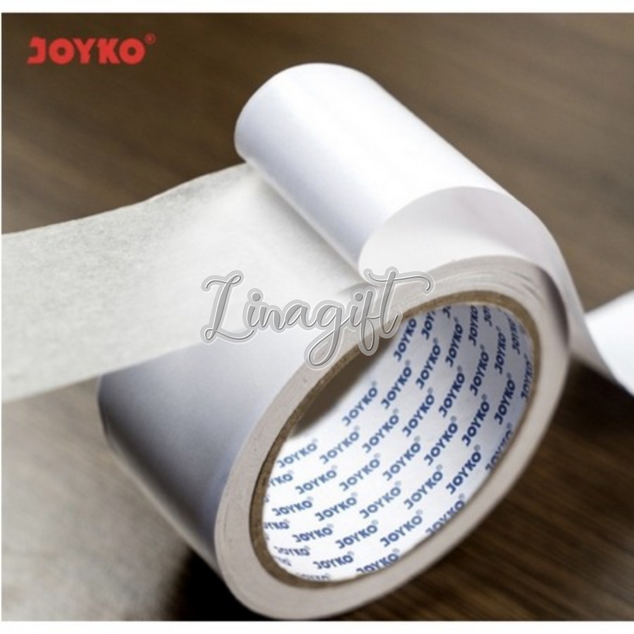 ( Rol 15 Yard ) JOYKO - DOUBLE SIDED TAPE PEREKAT 2 SISI / LEM / ISOLASI 1/4 IN 1/2 IN 1 IN 2 INCH / 0.25CM 0.6CM 1.2CM 3CM 4CM 5CM - 6MM 12MM 24MM 36MM 48MM