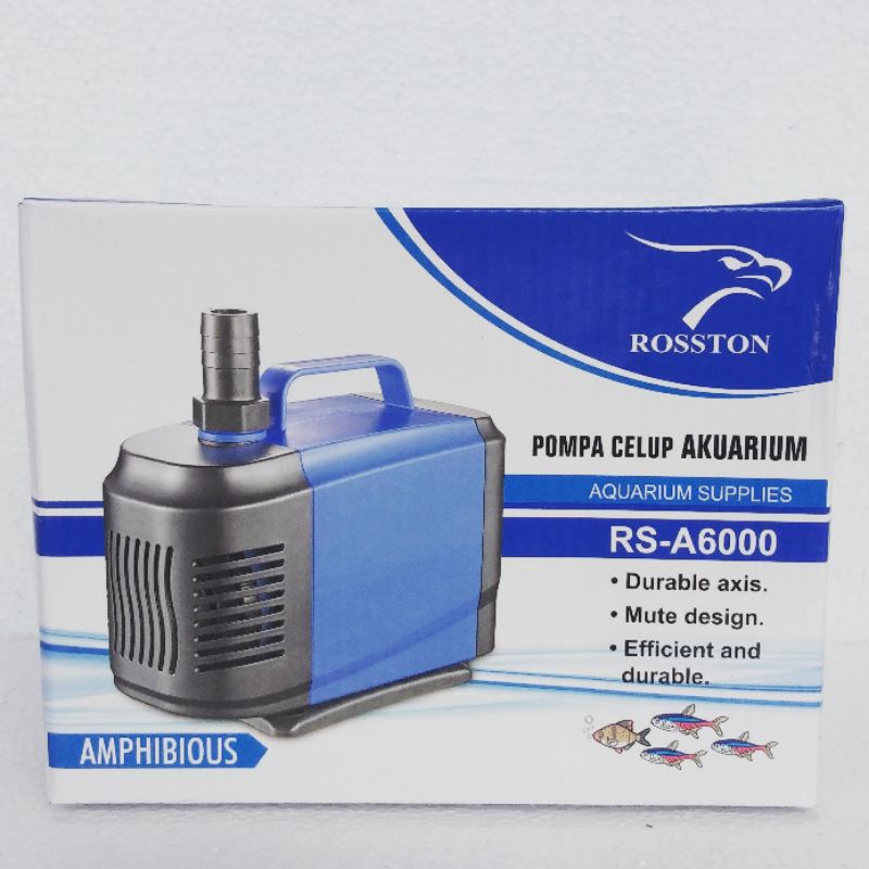 mesin pompa filter celup ph aquarium kolam ROSSTON RS A 6000 waterpump submersible 4000 sd 4500 Lph water pump hidroponik low watt