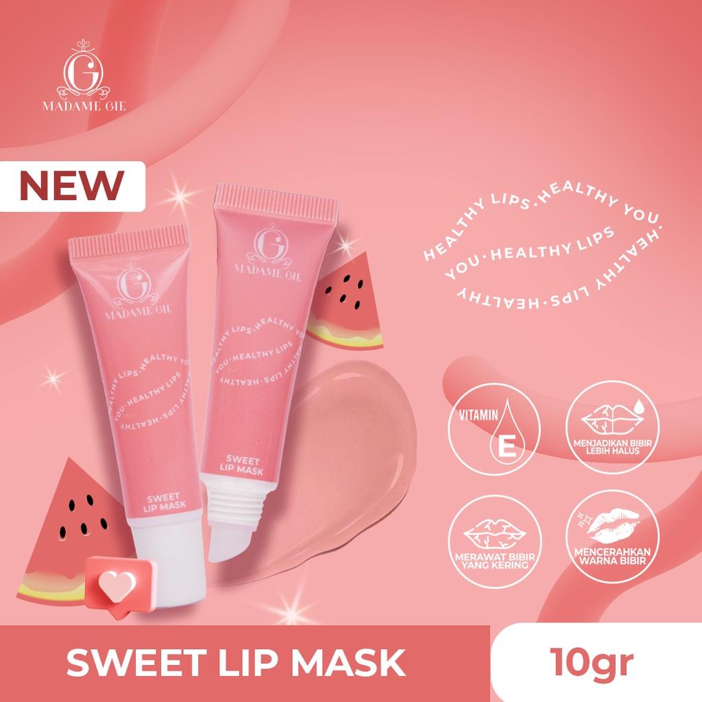 Madame Gie Sweet Lip Mask - Lip Scrub Vitamin E Lip Balm Moisturizer Serum Pencerah Bibir