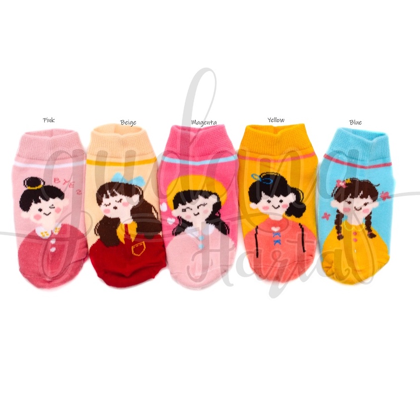 Kaos Kaki Pendek Anak Wanita Korean Girl Socks Motif Cewek Kartun Lucu GH 103152