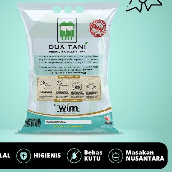 

Quality Control✅Beras Premium Super Platinum Dua Tani 5kg – HALAL-Pasti Pulen|KD9