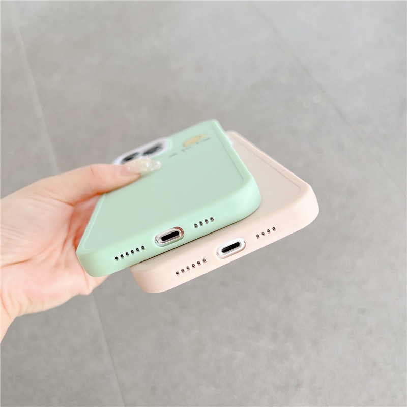 Soft Case Bahan Silikon TPU Warna Permen Desain Kartun Smiling Face Untuk IPhone 14 13 12 11 Pro Max