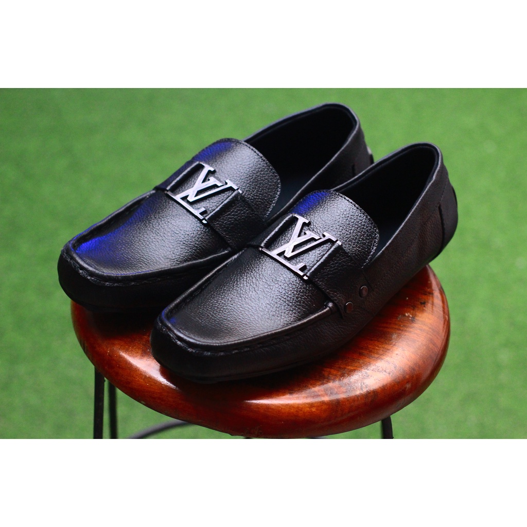 COD - SEPATU KULIT PRIA - SEPATU KANTOR PANTOPEL - PANTOFEL PANSUS -  HITAM