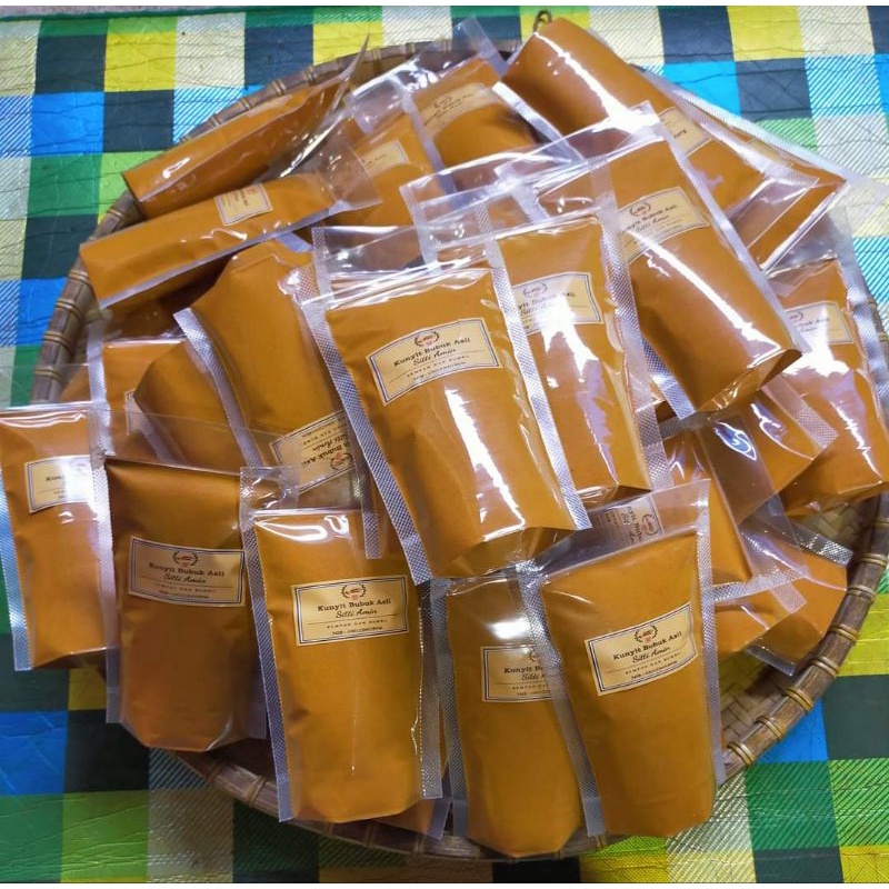 

3 BKS KUNYIT BUBUK ASLI TANPA PEWARNA TANPA PENGAWET HARGA GROSIR
