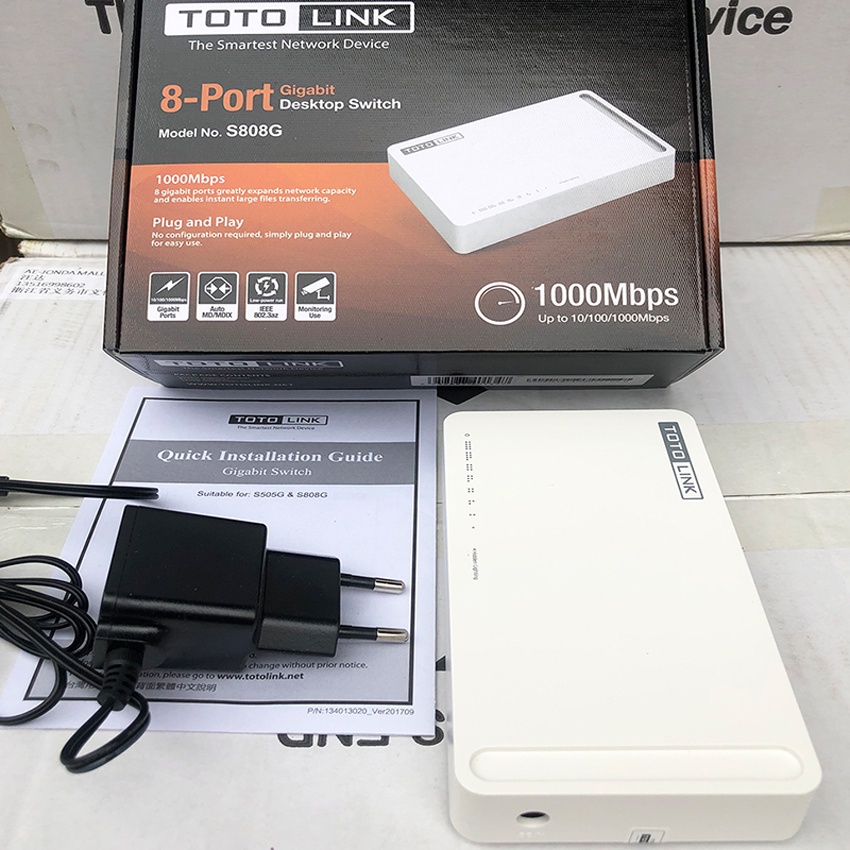 Desktop Switch/Hub Totolink S808G 10/100/1000Mbps 8 port