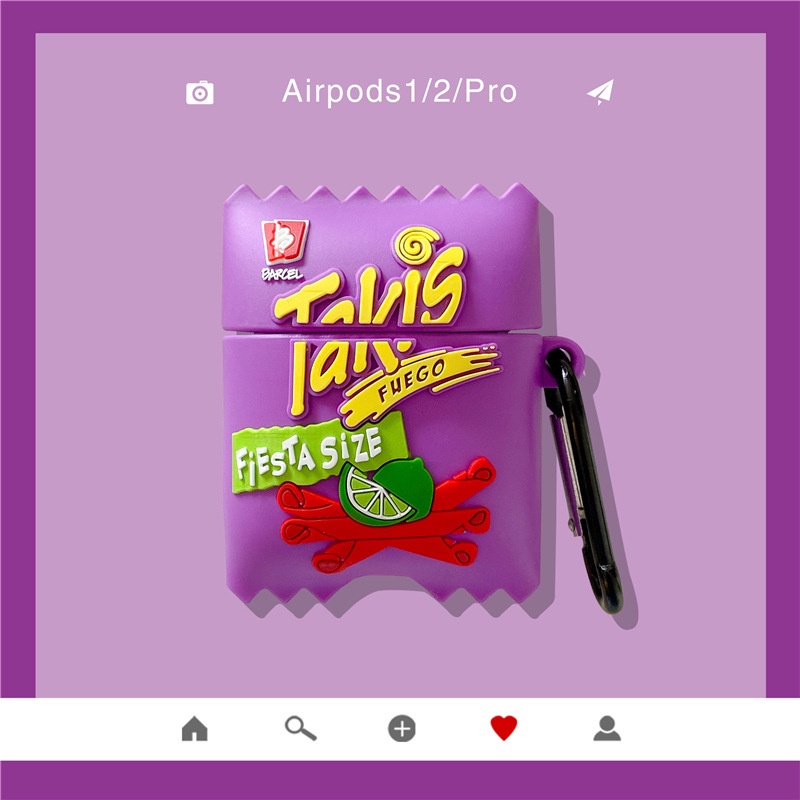 Soft Case Silikon Desain Snack 3D Untuk Airpods 1 2 3 Pro i12 i10 i11 i9s inpods 12 Airpods3 Bluetooth TWS