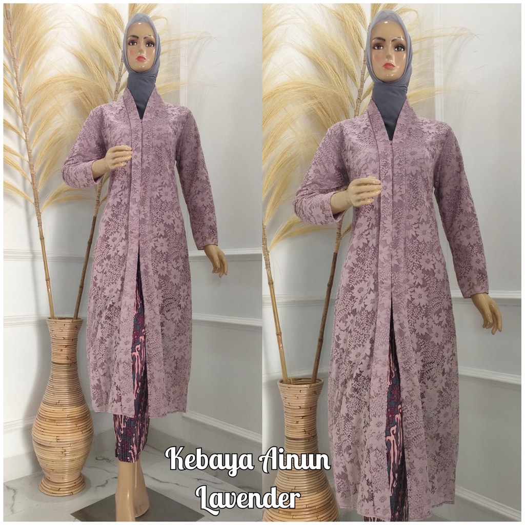 Permata Olshop / Kebaya Brukat Tunik Ainun / Kebaya Floy Tunik Busui Brukat / Kebaya Tunik / Kebaya Busui / Kebaya Kartini