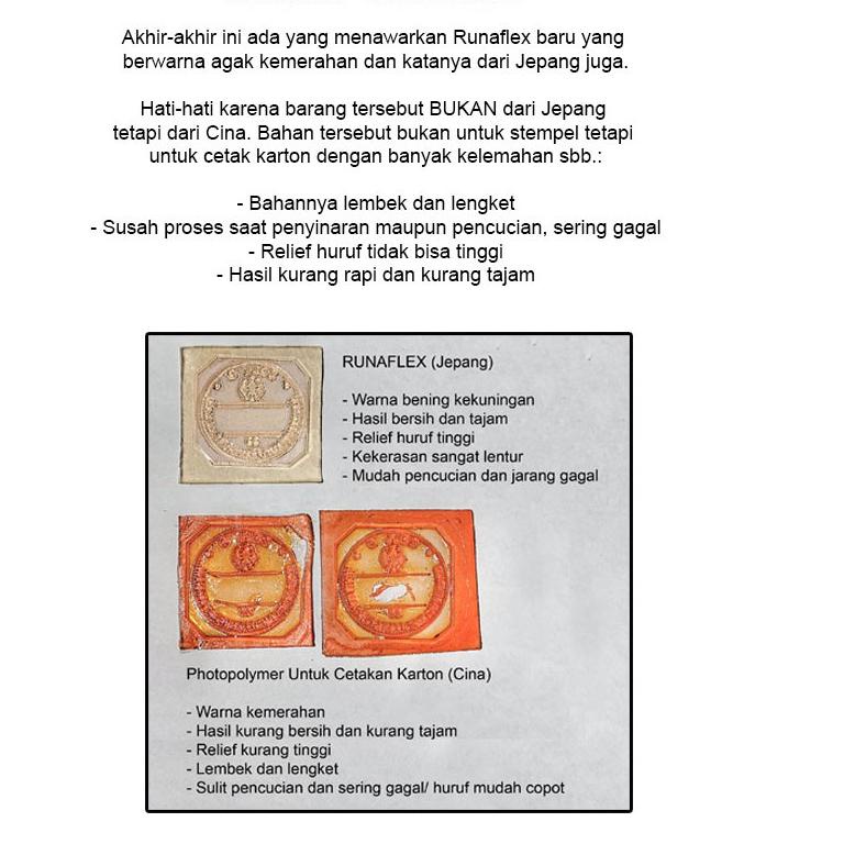

BISA COD ✔️Karet Runaflex Runaflek Ukuran Kecil - Photopolymer Printing Plate|SQ9