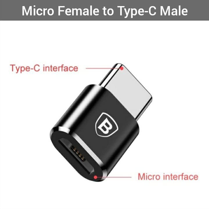 Baseus OTG Mini Type C Female to USB Male Adapter USB To Type C Converter Penghubung Hp Ke Laptop Kabel OTG Micro USB To Type C