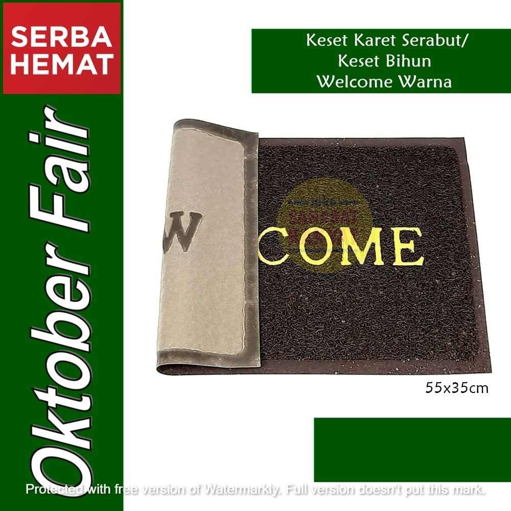 RML440A Keset Karet Serabut/Bihun Welcome Warna 55x35cm