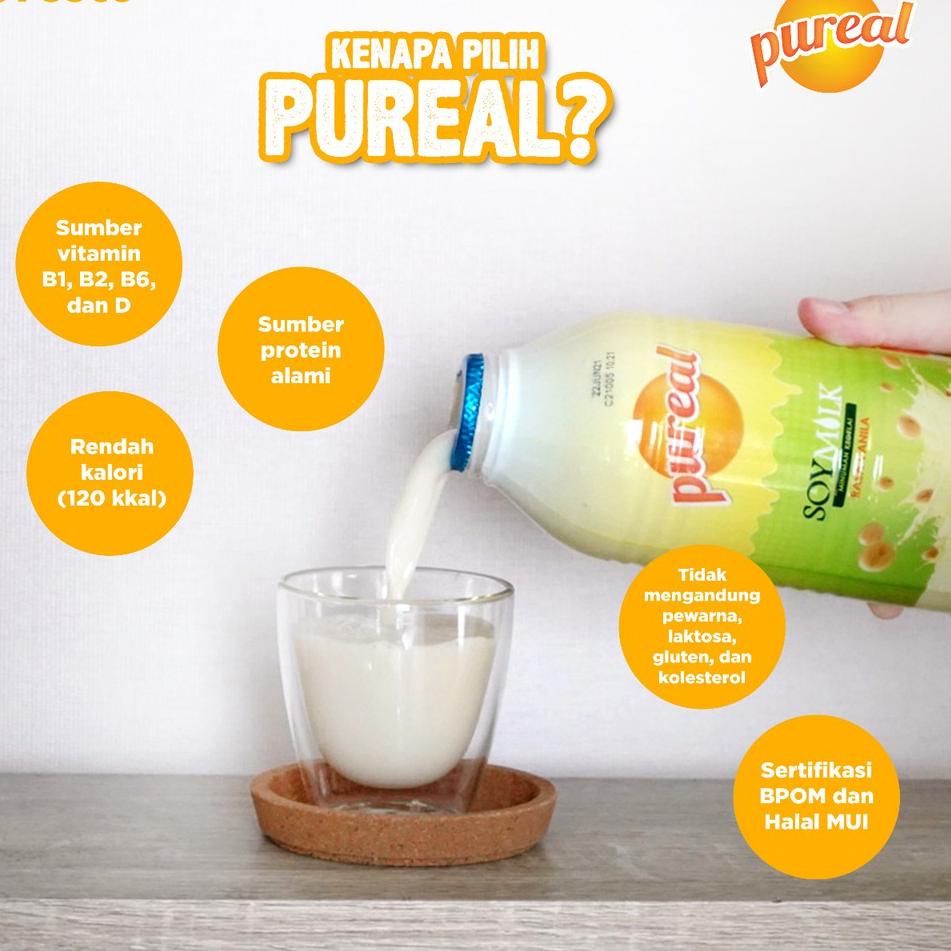 

Lariiss--Pureal Soy Milk / Susu Kedelai - Vanilla 1000 mL / Susu Soya