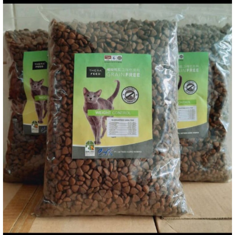 Therafeed Wight Control Grain Free 2kg - promo makanan kucing pengontrol berat badan therafeed