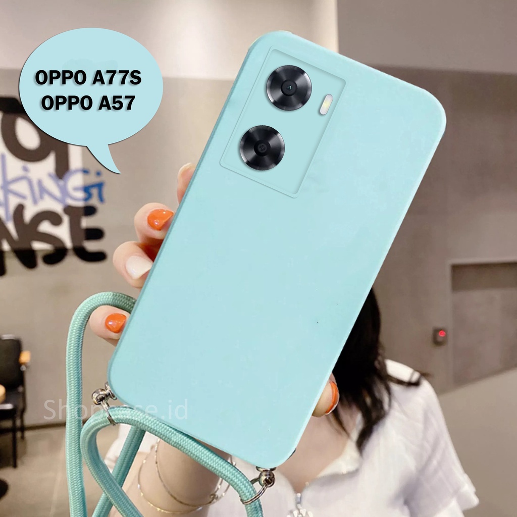 Softcase Tali For OPPO A77S NEW A57 NEW| Case Camera Protech | Case Macaron OPPO A77S A57 | Softcase