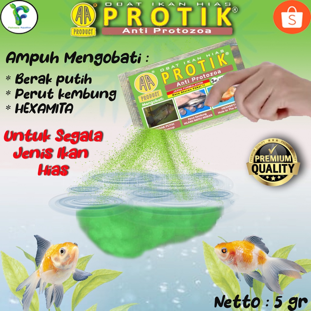 AA Product Protik Anti Protozoa obat ikan anti protozoa 5 gr