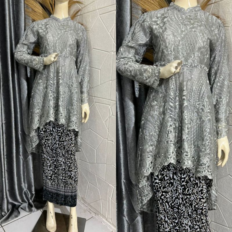 KEBAYA MODERN // KEBAYA ORIGINAL // TUNIK LESTY KEJORA // BAHAN FULL TILLE BORDIR MUTIARA PREMIUM MIX PAYET // KODE EK