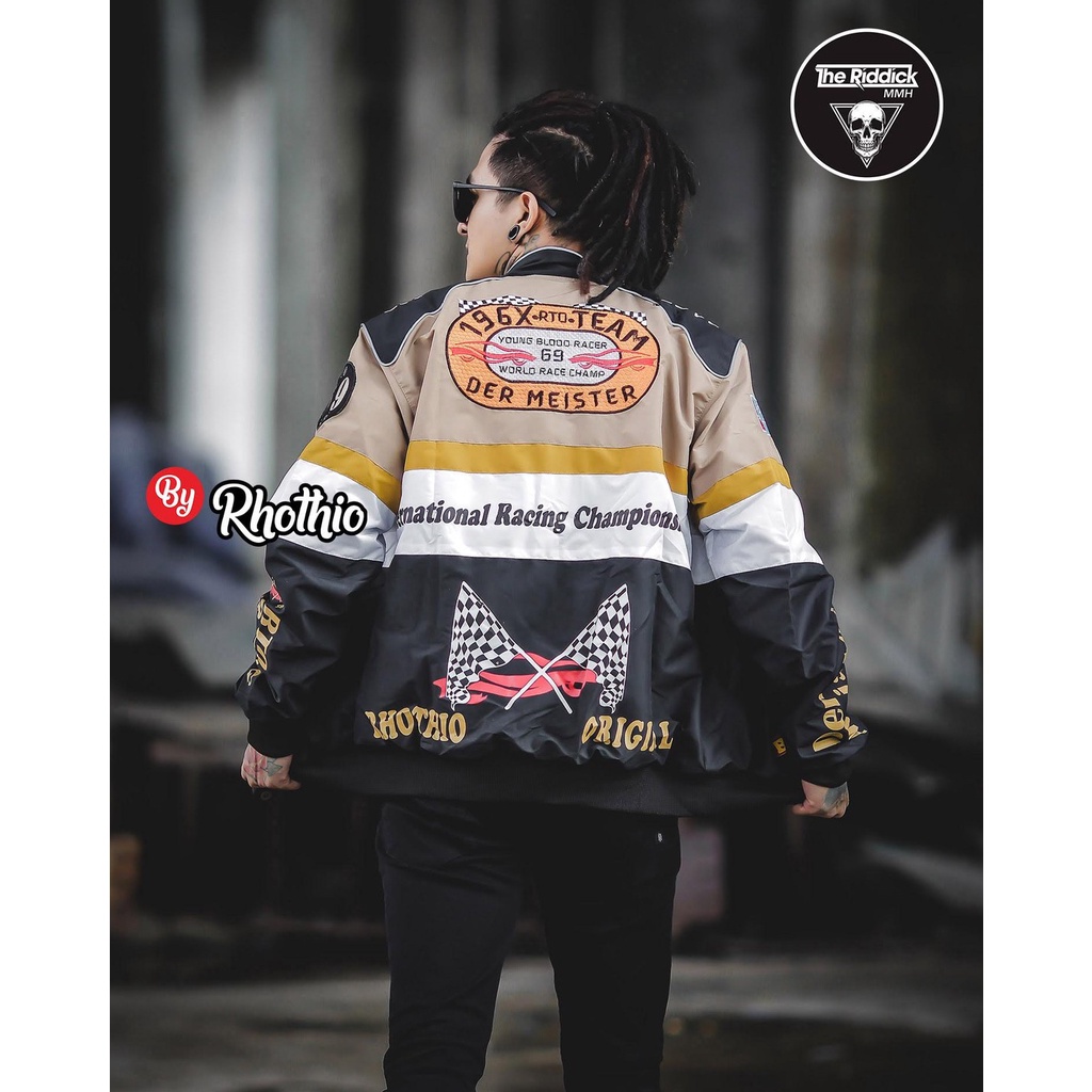 TURUN HARGA ! Jacket Nascar Jacket Racing Jaket Varsity Pria Wanita Original Rhothio Jaket Motor / Jaket Racing / Vinatge Jacket