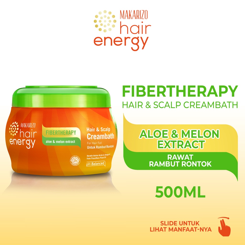 MAKARIZO Hair Energy Fibertherapy Hair &amp; Scalp Creambath 500 GR