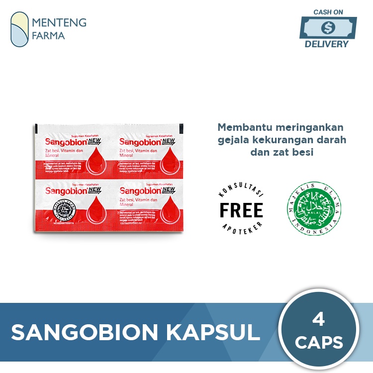 Sangobion Strip 4 Kapsul - Obat Penambah Darah dan Anemia