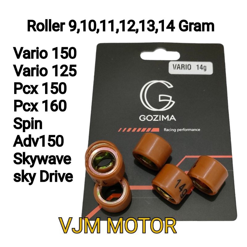 Roller GOZIMA Vario 150, Vario 125, Pcx, Adv150, Spin , UK 9/10/11/12/13/14 GRAM By GOZIMA PERFORMANCE RACING