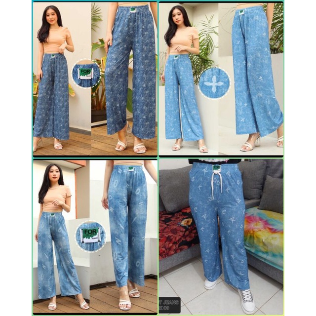 NEW CELANA KULOT IMPORT MOTIF JEANS/CELANA KULOT MURAH