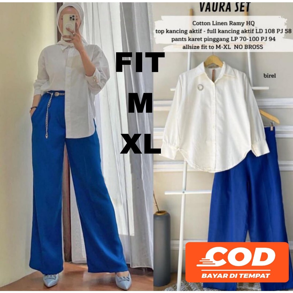 VAURA STELAN KATUN LINEN IMPORT PREMIUM BUSUI FRIENDLY SIZE M - XL NO BROSS / PAKAIAN WANITA REMAJA TERBARU / FASHION MUSLIM TRENDE / OUTFIT CEWEK - CEWEK ABG KEKINIAN / BAJU VINTAGE KANCING AKTIF