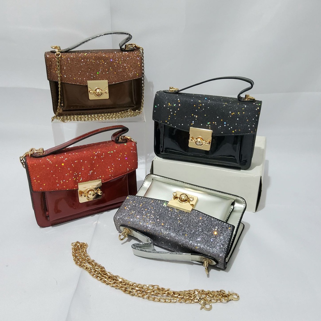 Tas Wanita Fashion Hand Bag Jinjing Selempang Clutch Handbag Pesta Slingbag Import 3332