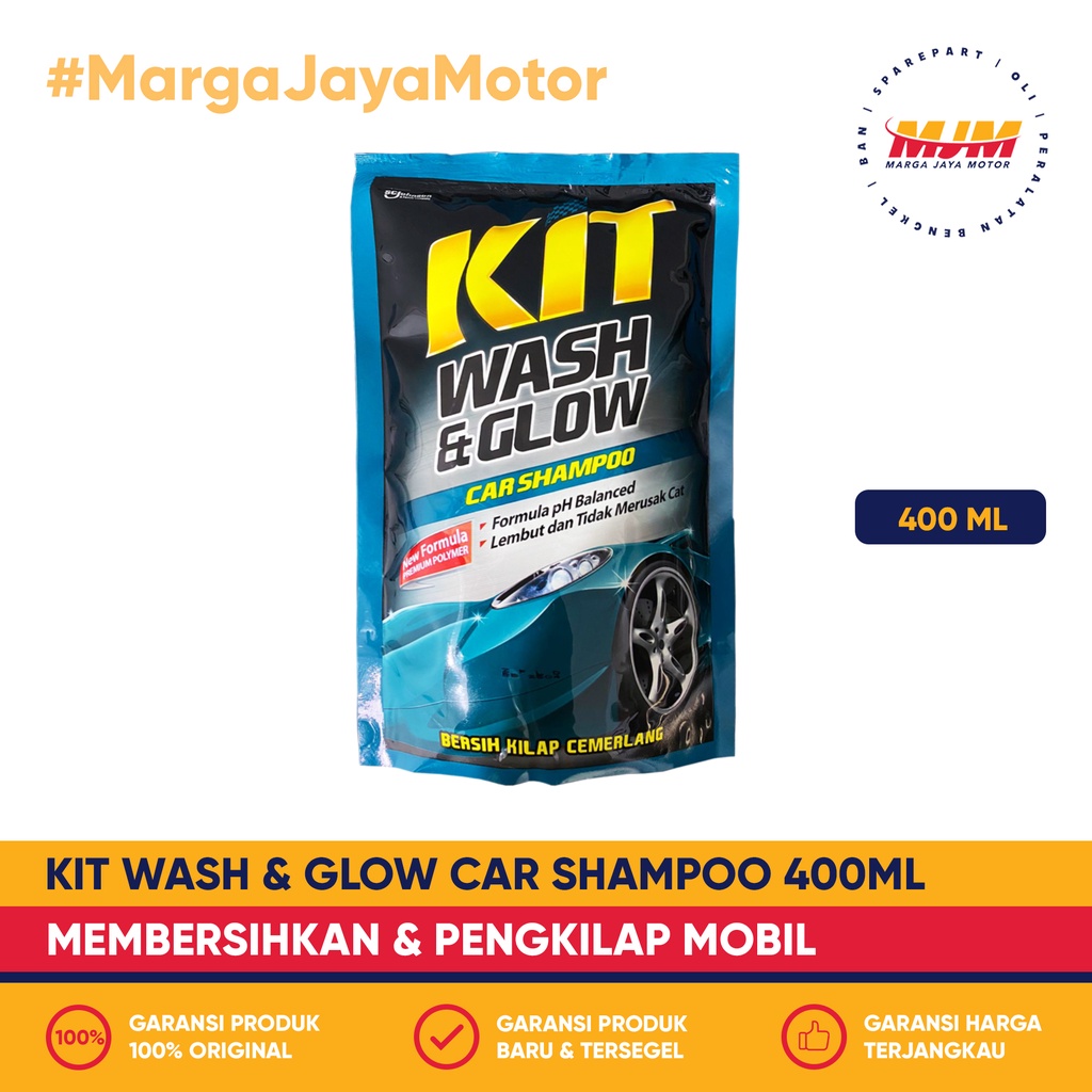 Kit Wash &amp; Glow Pouch 400ml Shampoo Mobil Kit