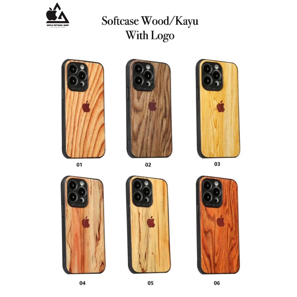 Premium Softcase Wood / Kayu Logo REDMI 9A 9C NOTE 10 PRO NOTE 11 PRO 4G NOTE 11 PRO 5G 10A 9C 10C Soft Case Cover Wooden Art With Logo Silicone Silikon Hardcase