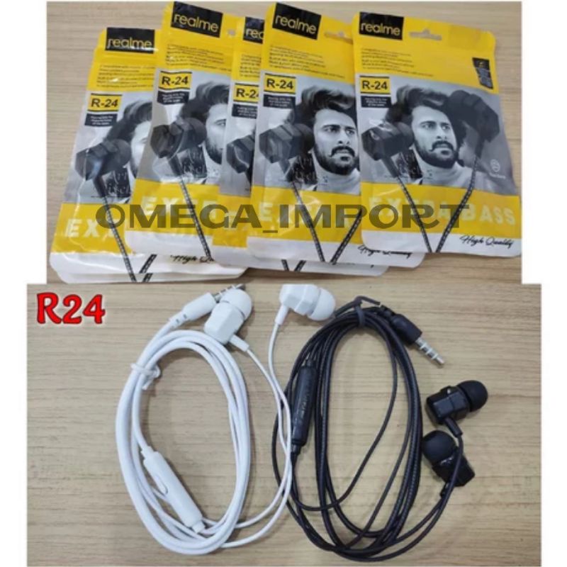 (OM) HF HEADSET REALME R-24 + MIC SUPER BASS