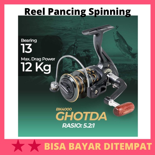 Reel Pancing Spinning 5.2:1 Ball Bearing 13 / Rell Reel Rel Ril Rill Gulungan Kerek Kerekan Katrol P