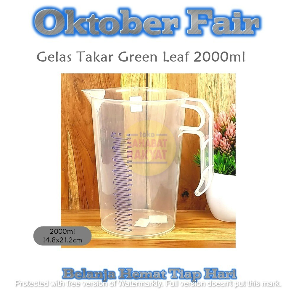 CMR-Gelas Takar 1841 Green Leaf 1L &amp; 2L