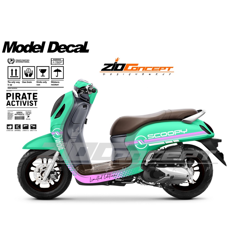 STIKER DECAL SCOOPY 2021 DECAL SCOOPY SIMPLE