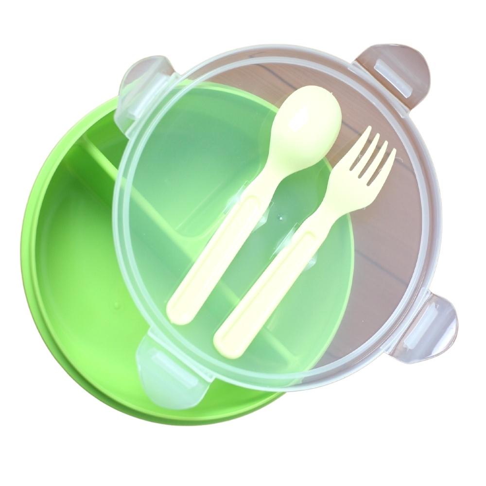 Tempat Nasi Kotak Bulat Hijau TNKB-1131 / Lunch Box