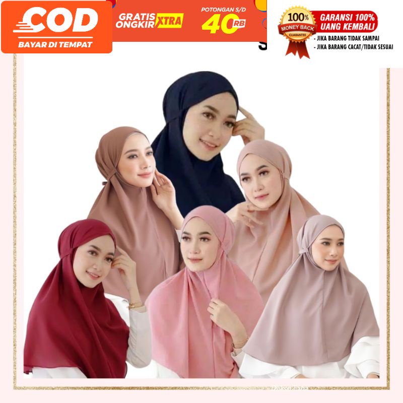 [fafihijab] HIJAB JILBAB BERGO MARYAM DIAMOND (ISI 5 PCS) GROSIR READY MAKASSAR MURAH